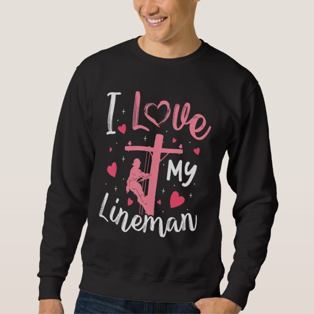 Moletom Eu Amo Minhas Lineman Lineman Mulher Namorada (Frente)