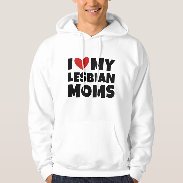 Moletom Eu Amo Minhas Mães Lésbicas (Frente)