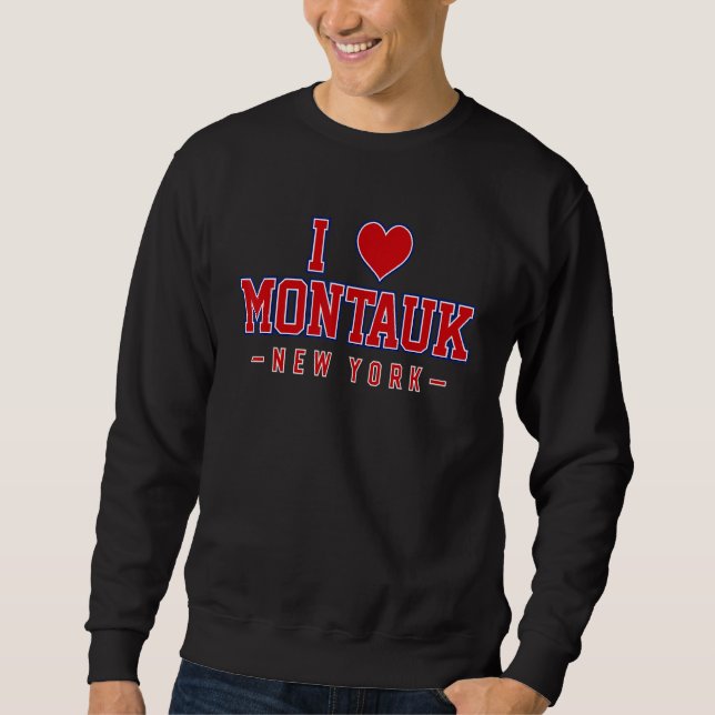 Moletom Eu Amo Montauk Nova York (Frente)