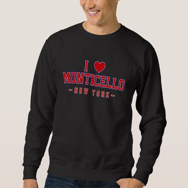 Moletom Eu Amo Monticello New York (Frente)