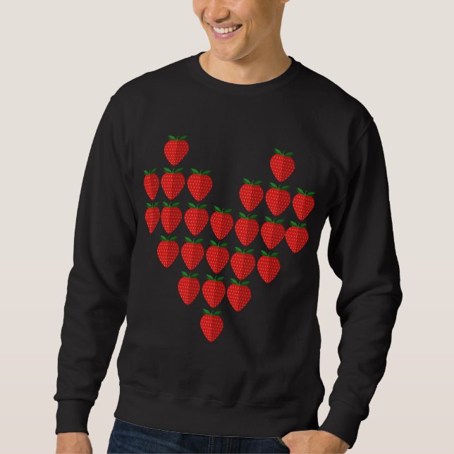 Moletom Eu Amo Morangos Berry Fruta Arte (Frente)