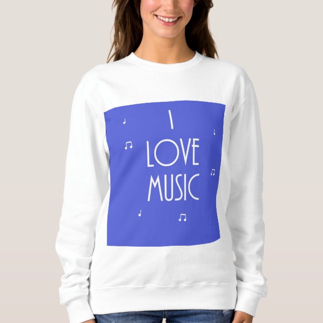 Moletom eu amo música (Frente)