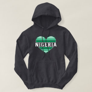 Moletom Eu Amo Nigéria, Coração nigeriana