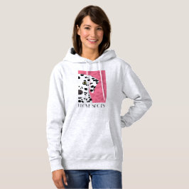 Moletom "Eu amo o Dalmatian dos pontos" - cor-de-rosa, o