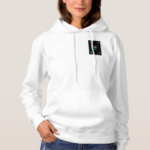 Moletom Eu amo o Hoodie branco do fecho de correr das