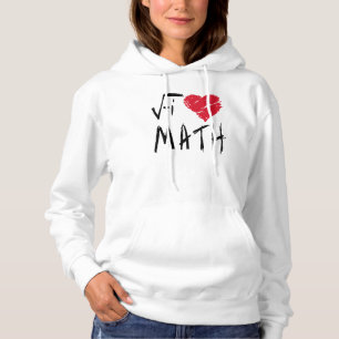 Moletom Eu amo o Hoodie da matemática