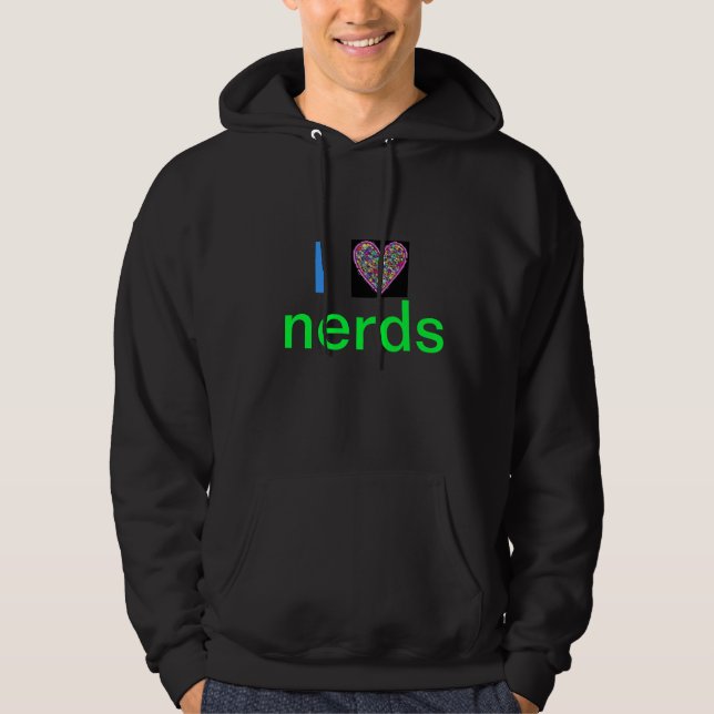 Moletom Eu amo o Hoodie dos nerd (Frente)
