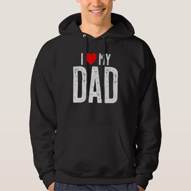Moletom Eu Amo O Meu Dia de os pais Pai (Frente)