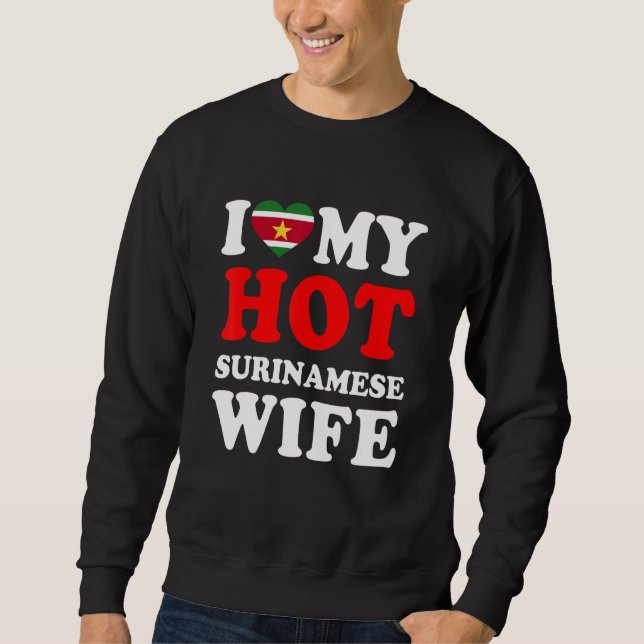 Moletom Eu amo o meu marido de mulher surinamesa (Frente)