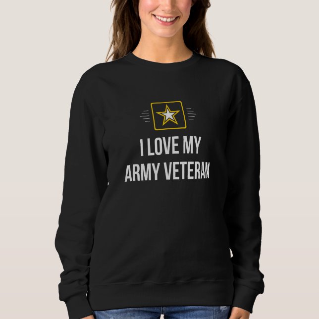 Moletom Eu Amo O Meu Veterano Do Exército. (Frente)