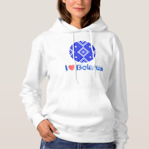 Moletom Eu Amo O Padrão Folclórico Da Bielorrússia В 