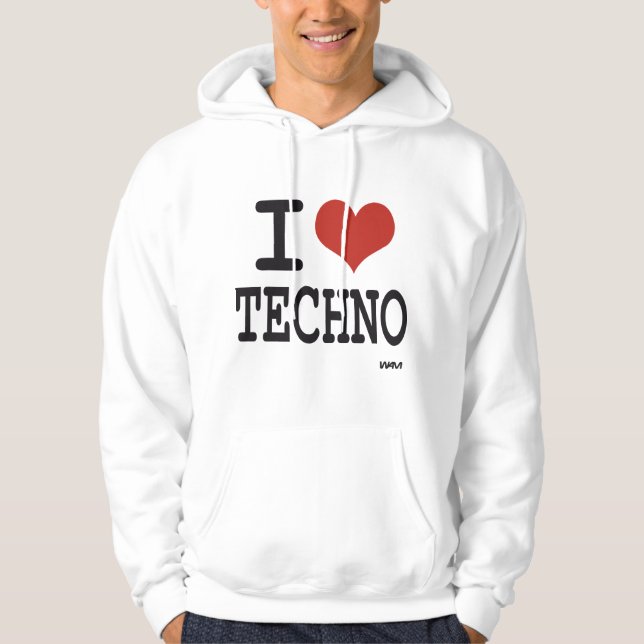 Moletom Eu amo o techno (Frente)