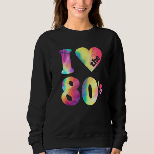 Moletom Eu Amo Os Anos 80 Fantasia de Festa Retro dos Anos