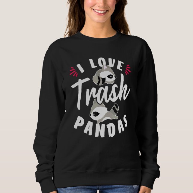 Moletom Eu Amo Pandas Guaxinim (Frente)