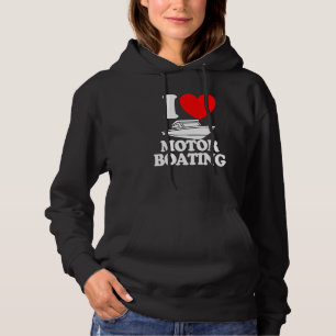 Moletom Eu Amo Proprietário de Barco a Motor Amo Barco a M