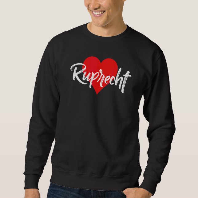 Moletom Eu Amo Ruprecht Primeiro Nome  Amor Coração (Frente)