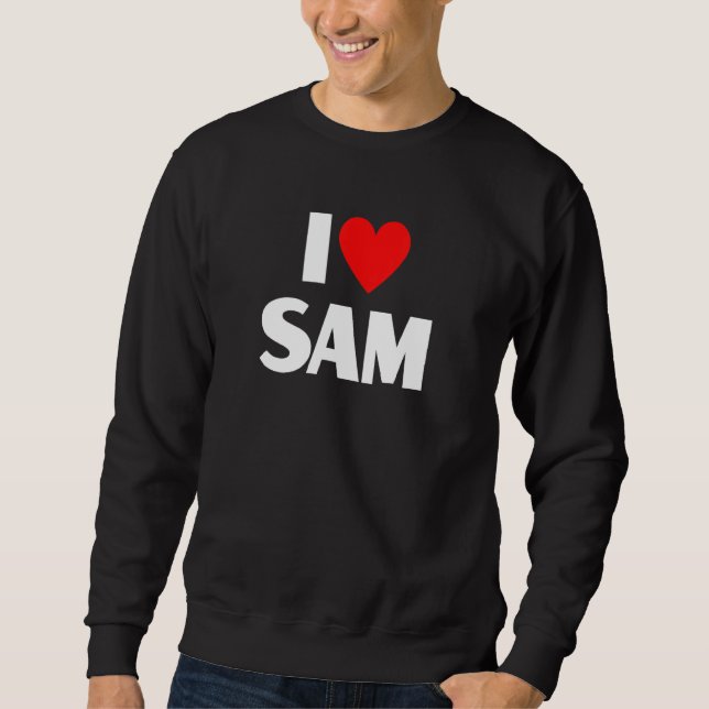 Moletom Eu Amo Sam I Heart Sam (Frente)