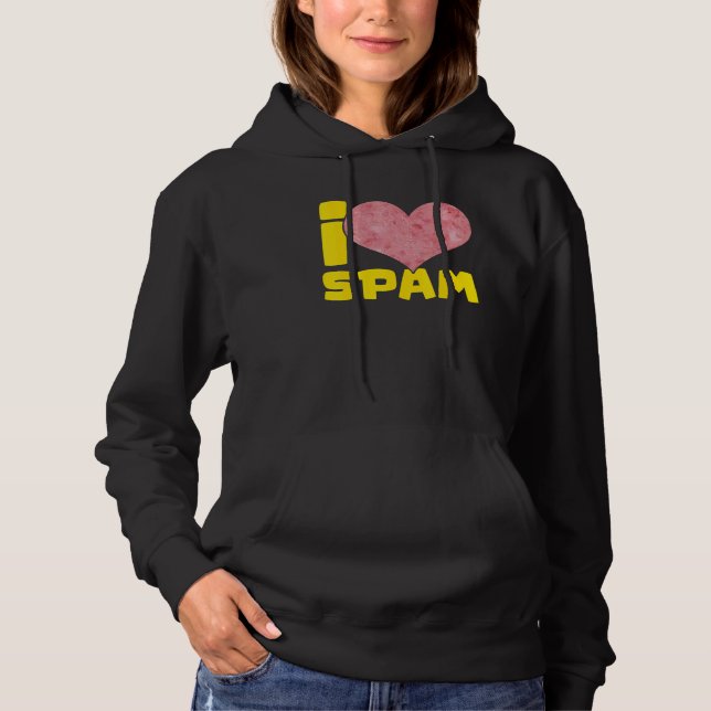 Moletom Eu Amo Spam Comida de Porco Cozida Enlatada Spam (Frente)