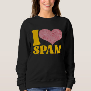 Moletom Eu Amo Spam Comida de Porco Cozido Enlatado Spam