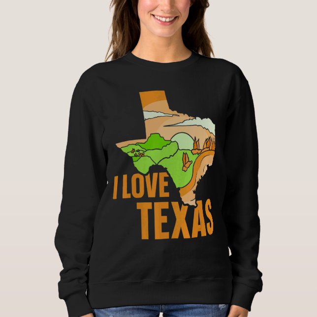 Moletom Eu Amo Texan Pride Texan Patriotic Sayings (Frente)