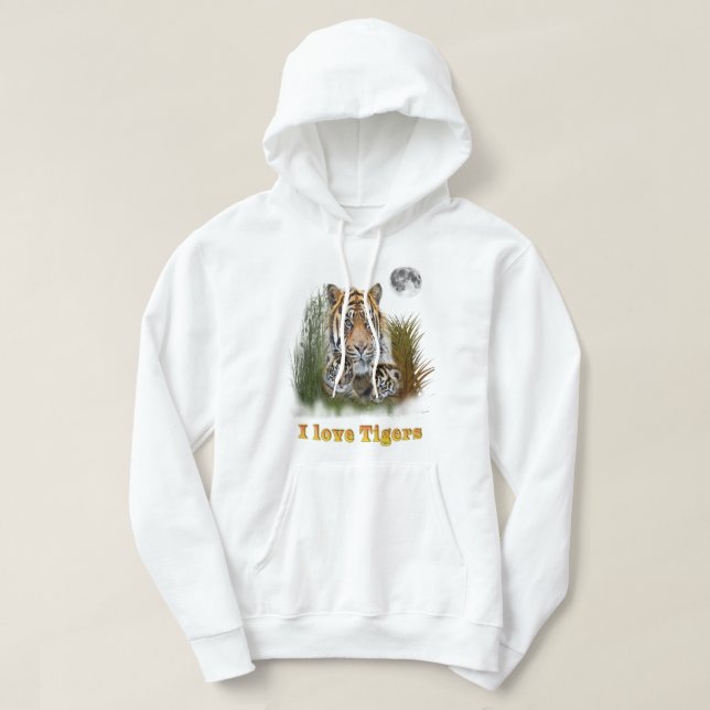 Moletom Eu amo Tigers (Frente do Design)
