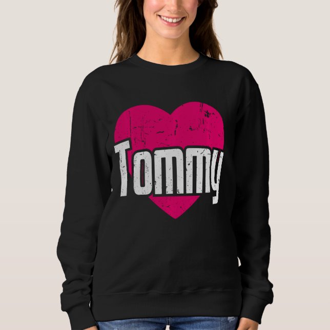 Moletom Eu Amo Tommy Cute Primeiro Nome Eu Corto Tommy (Frente)