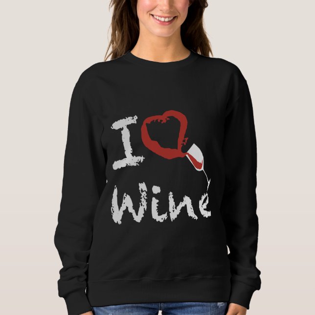 Moletom Eu Amo Vinho (Frente)