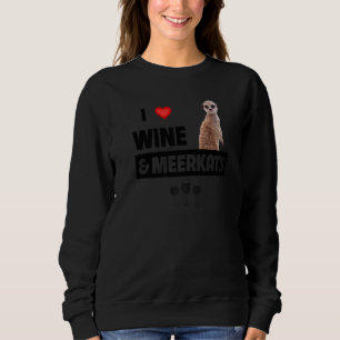 Moletom Eu Amo Vinho e Suricatos Mamãe Papai Bebendo Tinto