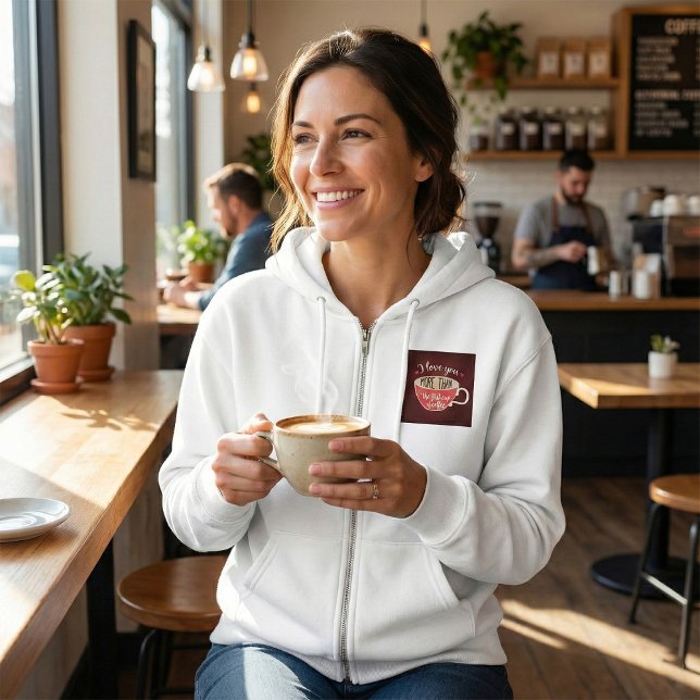 Moletom Eu Amo Você Mais do Que Café Piada (Criador carregado)