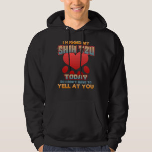 Moletom Eu Apanhei Meu Shih Tzu Hoje Para Que Eu Não Tenha