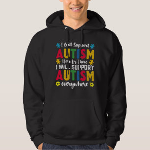 Moletom Eu Apoiarei o Autismo Aqui ou Ali Autista
