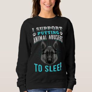 Moletom Eu Apoio A Colocação De Abusos Animais Para Dormir
