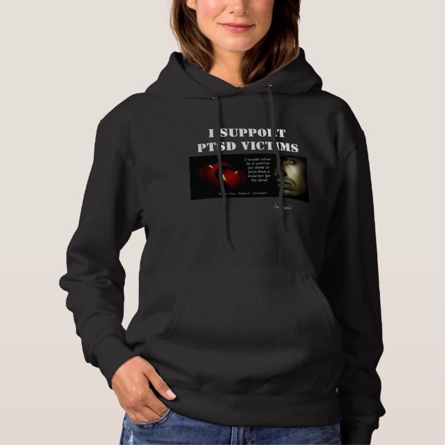 Moletom Eu apoio Vítimas PTSD Hoodie (Frente)