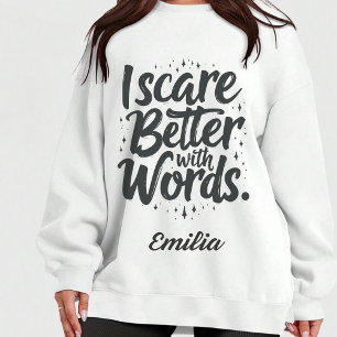 Moletom Eu Assusto Melhor Com Palavras Nome Personalizado