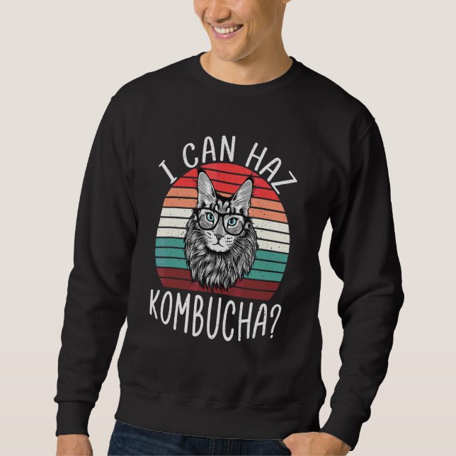 Moletom Eu Consigo Haz Kombucha Cat Probitic Beber T (Frente)
