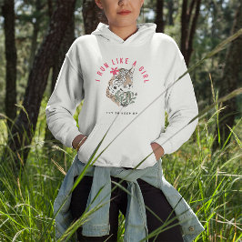 Moletom Eu Corro Como Uma Rapariga Motivacional Vermelha L