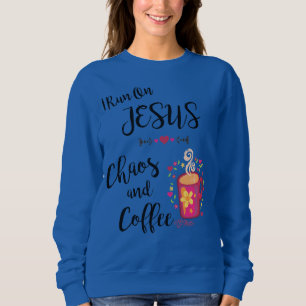 Moletom Eu corro em Jesus, caos e café