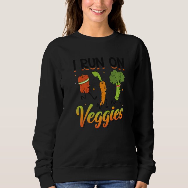 Moletom Eu Corro Em Veggies Vegan Runner (Frente)