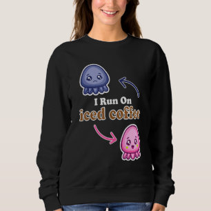 Moletom Eu Corro No Café De Octopus Reversível Com Café Fo
