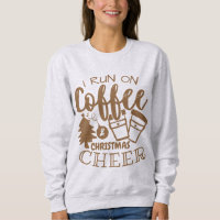 Eu corro no café e no Natal Cheio Brown Script S