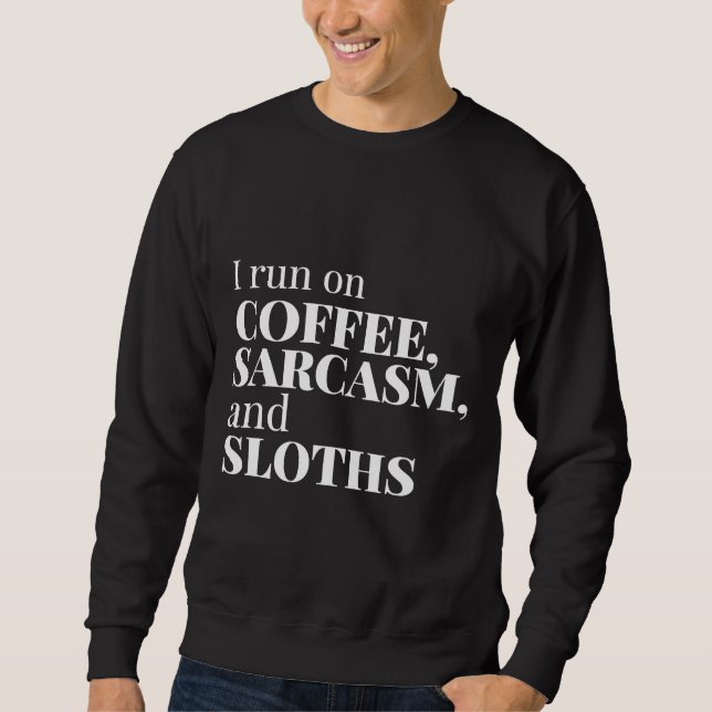 Moletom Eu Corro No Café Sloth Nap (Frente)