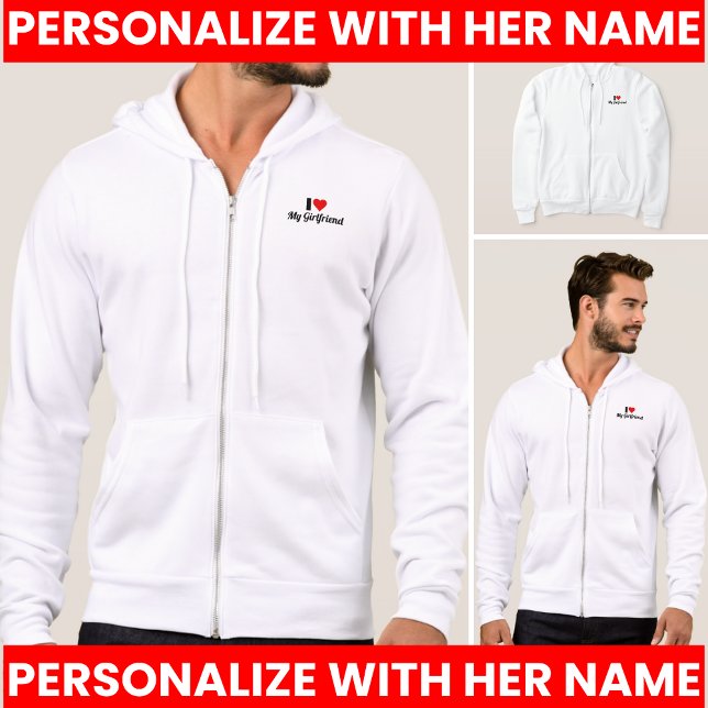 Moletom Eu Corto Minha FG Eu Amo Minha Namorada (I Heart My GF I Love My Girlfriend T-Shirt hoodie)