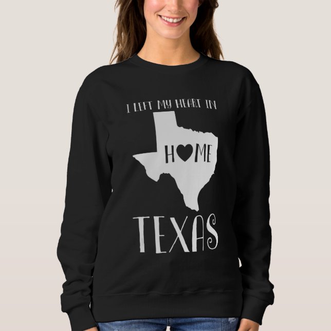Moletom Eu Deixei Meu Coração Em Home Texas State Of Usa (Frente)