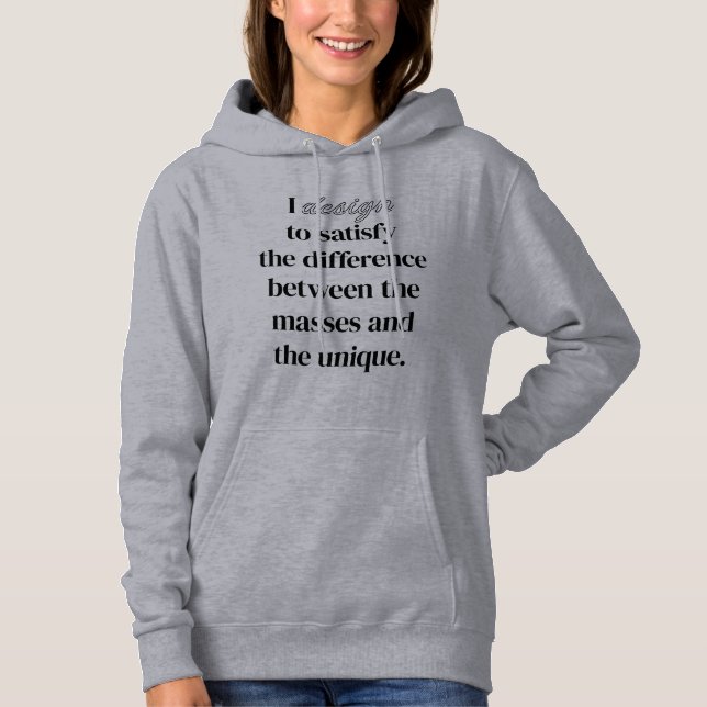 Moletom Eu Design Hoodie Básico das Mulheres (Frente)