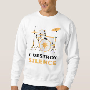 Moletom Eu Destruo Silence Funny Drummer