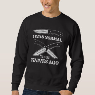 Moletom Eu Era Normal Três Facas Ago Knife Coletando