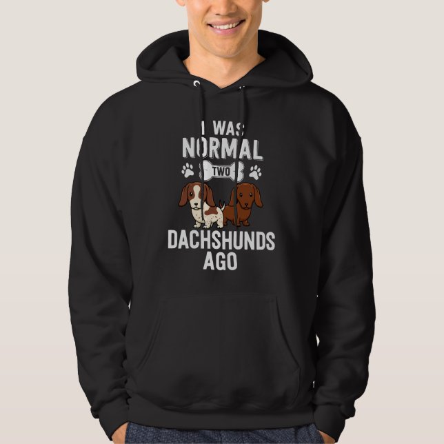 Moletom Eu Era Um Cão De Dachshouts Normal Ago Red Piebald (Frente)