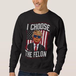 Moletom Eu Escolho O Criminoso Engraçado Trump Eleição EUA