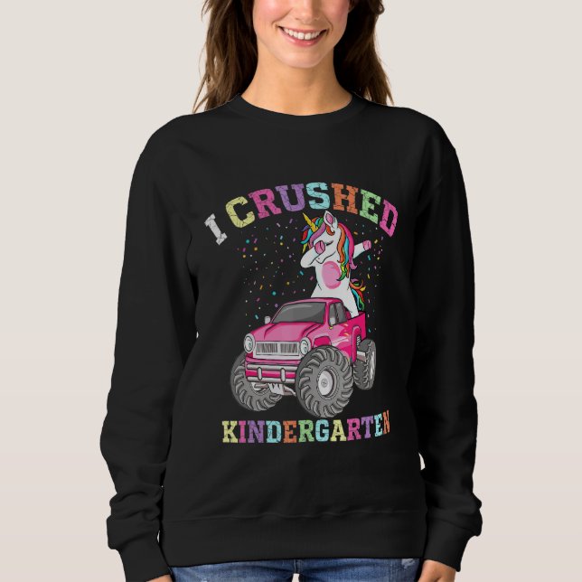 Moletom Eu Esmagei O Jardim De Infância Dabbing Unicorn Tr (Frente)