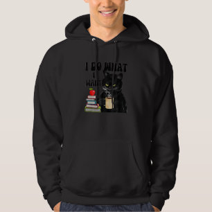 Moletom Eu Faço O Que Quero Com Café E Livros Da Black Cat